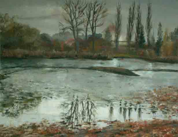 Discharged pond